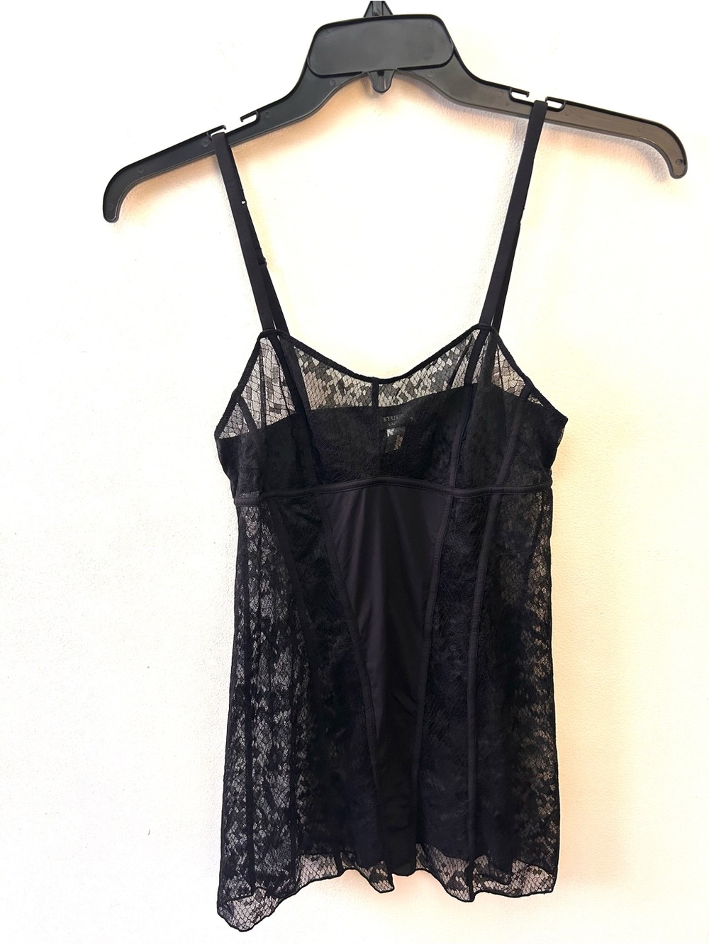 La Perla Studio black lace mixed material camisole nighty size medium